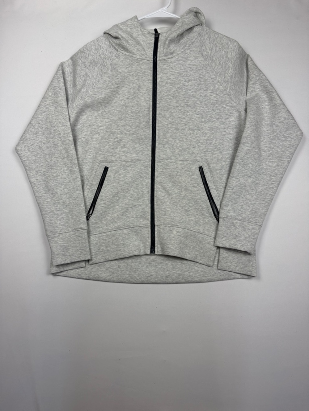 DSG Light Gray Full-Zip Hoodie with Black Trim Women’s Medium New With Tags